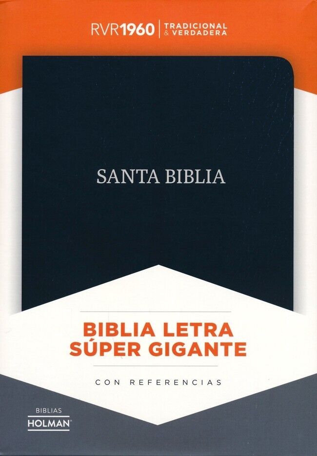 BIBLIA RVR 1960 LETRA SUPER GIGANTE NEGRO PIEL FABRICADA