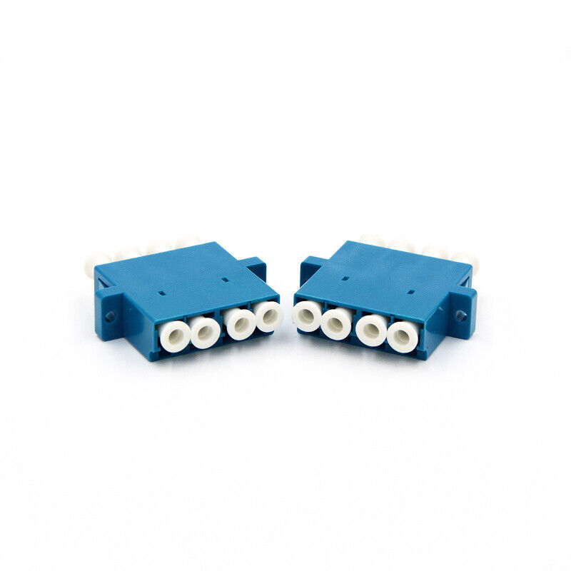 100pcs LC UPC Single Mode Fiber Optic Adapter 4 Cores Fiber Optic Coupler Flange