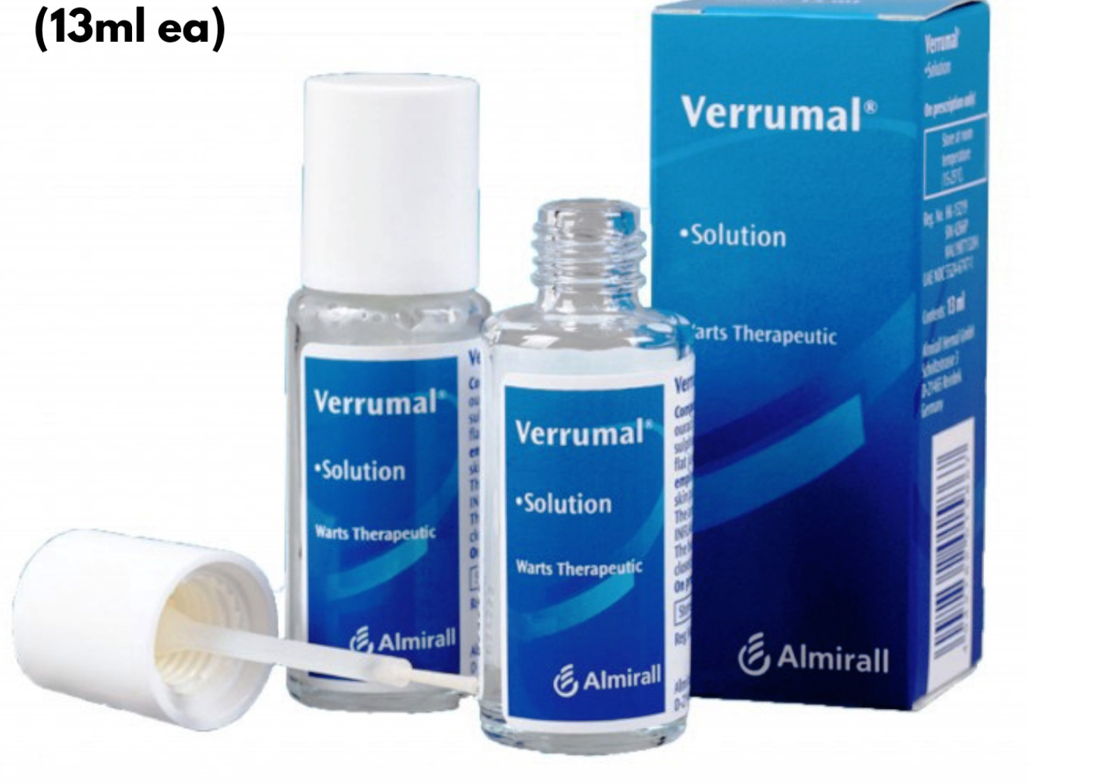 Almirall Verrumal Solution for Effective Removal of Warts and Treatment 13ml