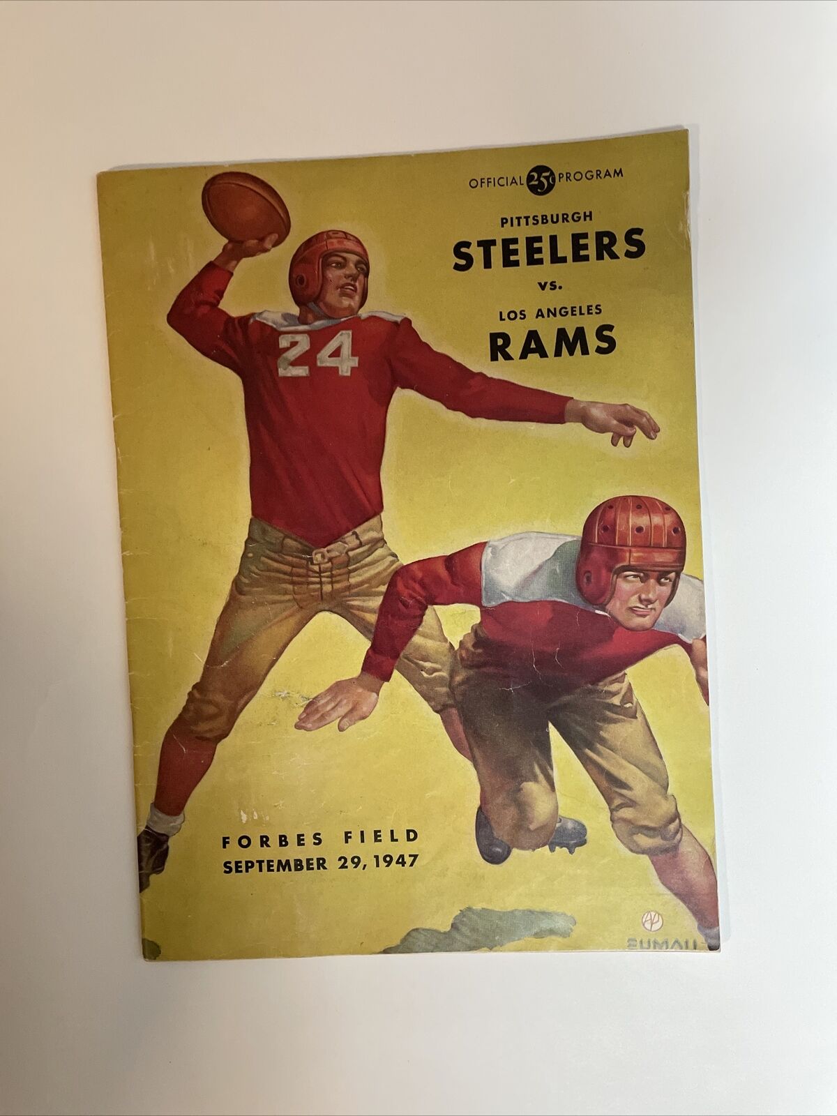 1947 Steelers Vs Rams  September 29  , 1947 Official Program