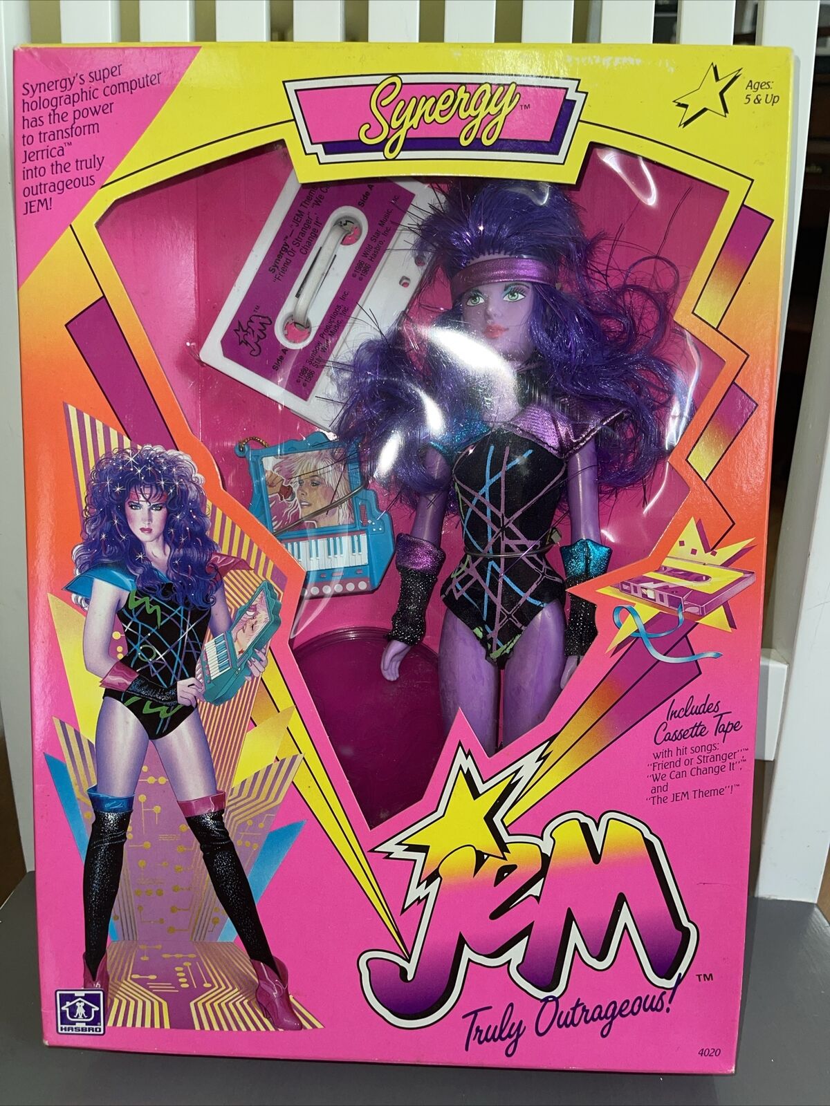 1986 JEM Truly Outrageous Synergy Doll W/ Cassette Set Hasbro #4020 NIB NRFB