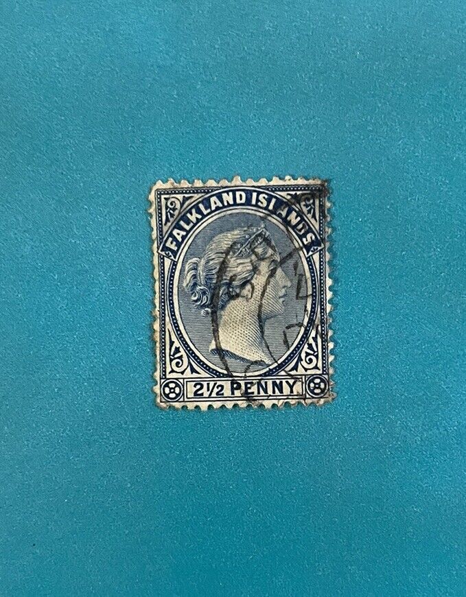 Antique Stamp Falkland Islands QV 1891 2 1/2p Ultramarine Used