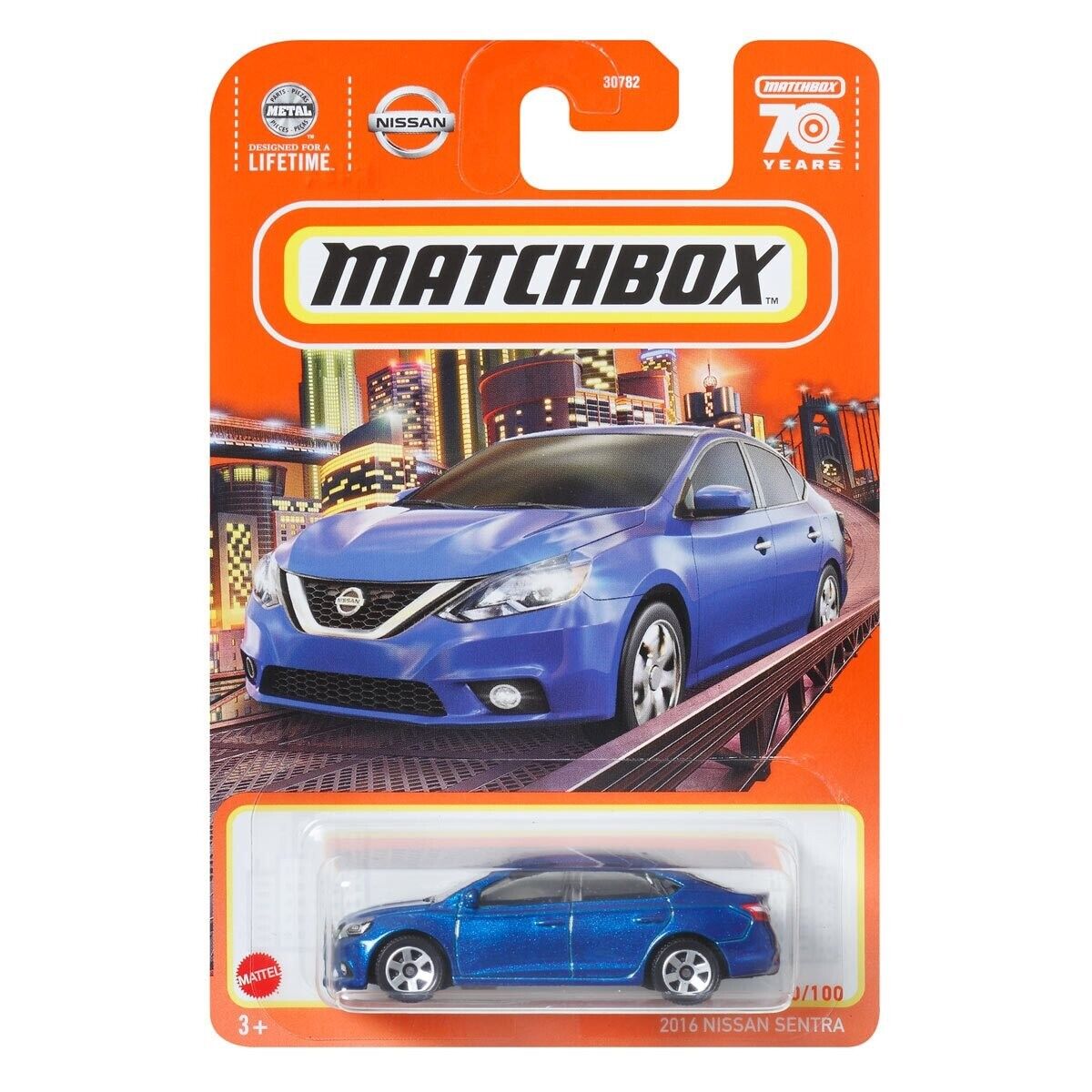 Matchbox - 2023 Mainline 70/100 2016 Nissan Sentra (BBHKW39)