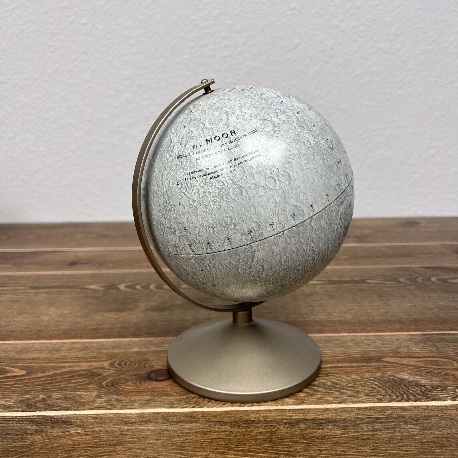 Replogle Globe The Moon Vintage 1960’s 6-inch Unmanned Space Missions Model