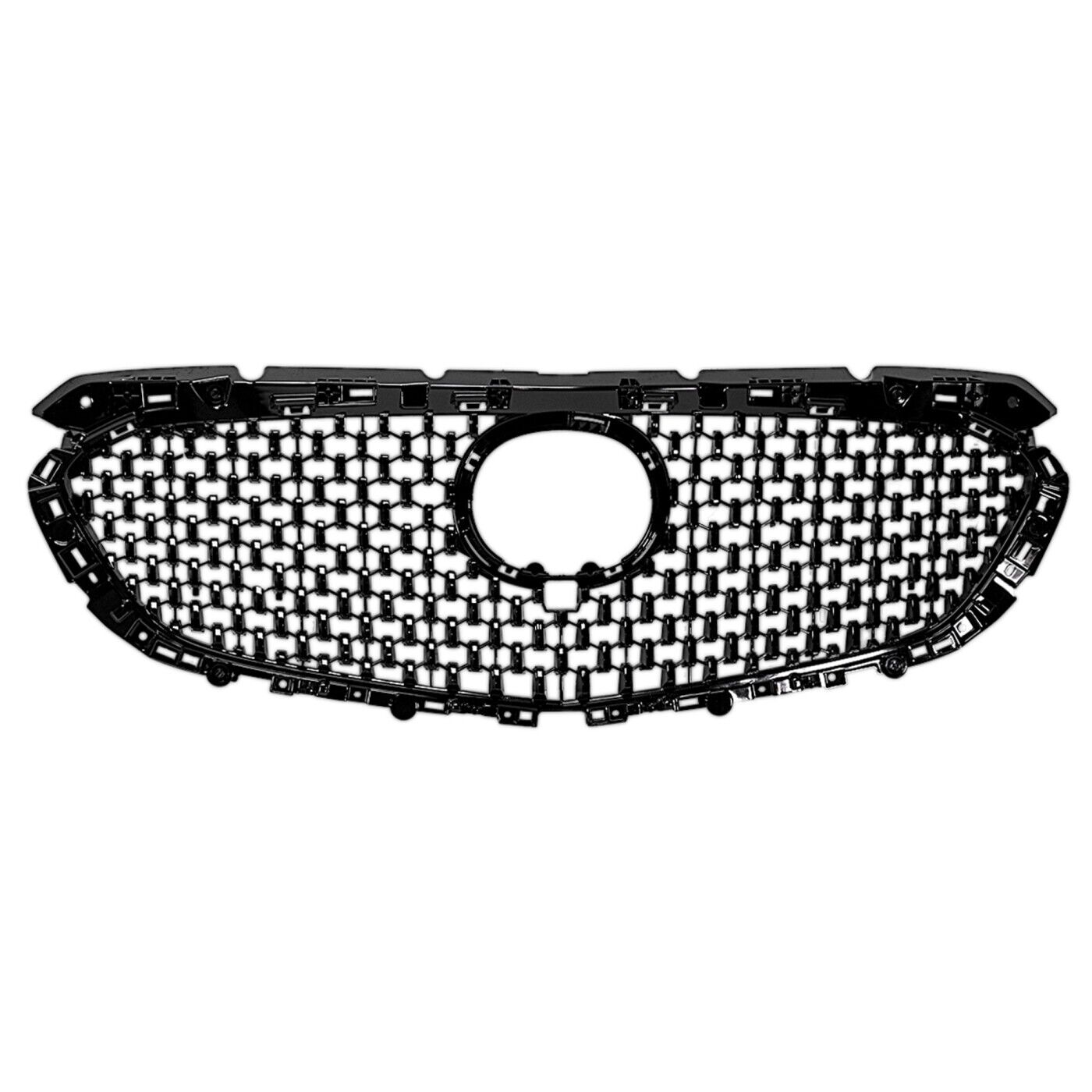 Grille Assembly For 2018-2020 Mazda 6 Textured Black Shell with Chrome Insert