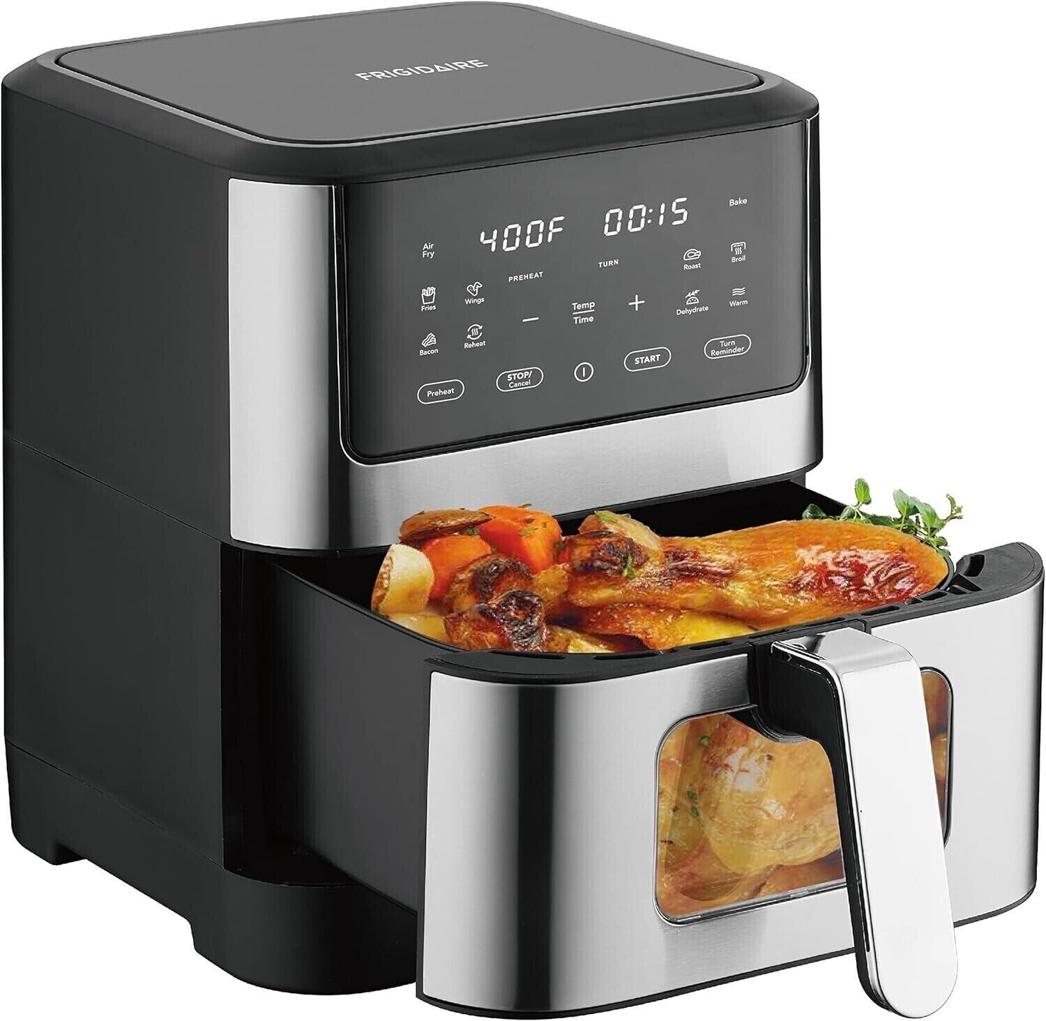 Frigidaire Digital Air Fryer Stainless Steel With Viewing Window, 8.5 Quart new