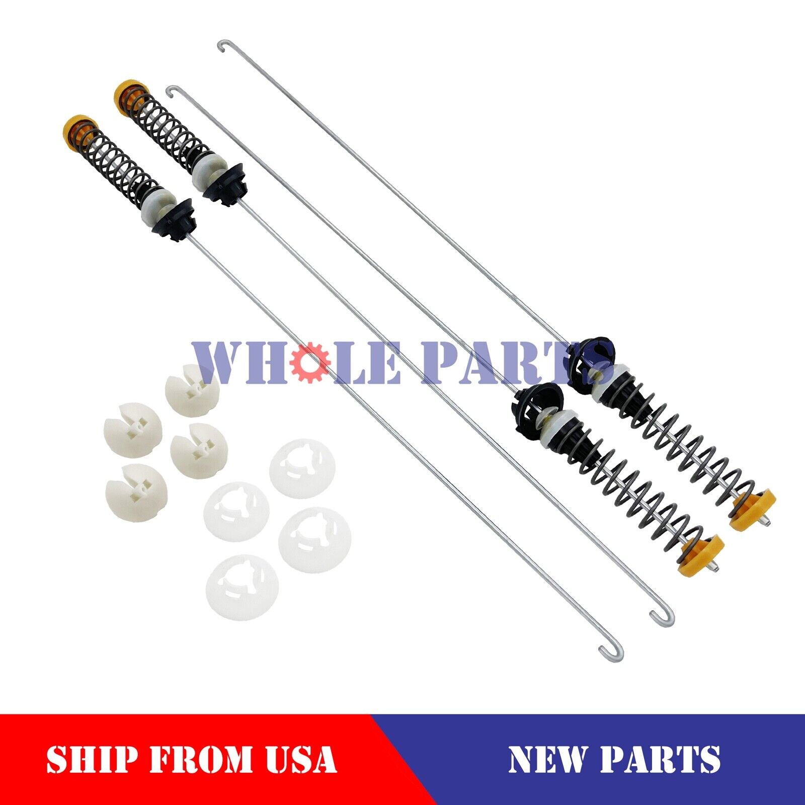 New W11130359 Washer Suspension Rod Kit (4-Set) for Whirlpool