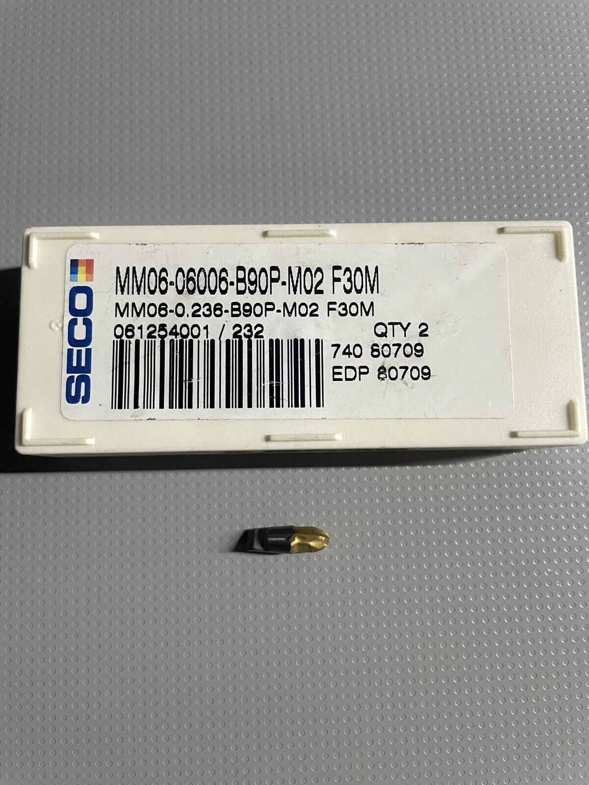 Seco MM06-06006-B90P-M02 F30M Mini Master Ball Nose Solid Carbide Inserts (qty2)