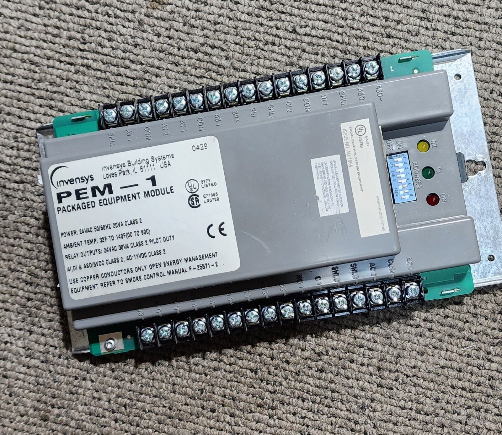 Invensys PEM-1 Packaged Equipment Module 