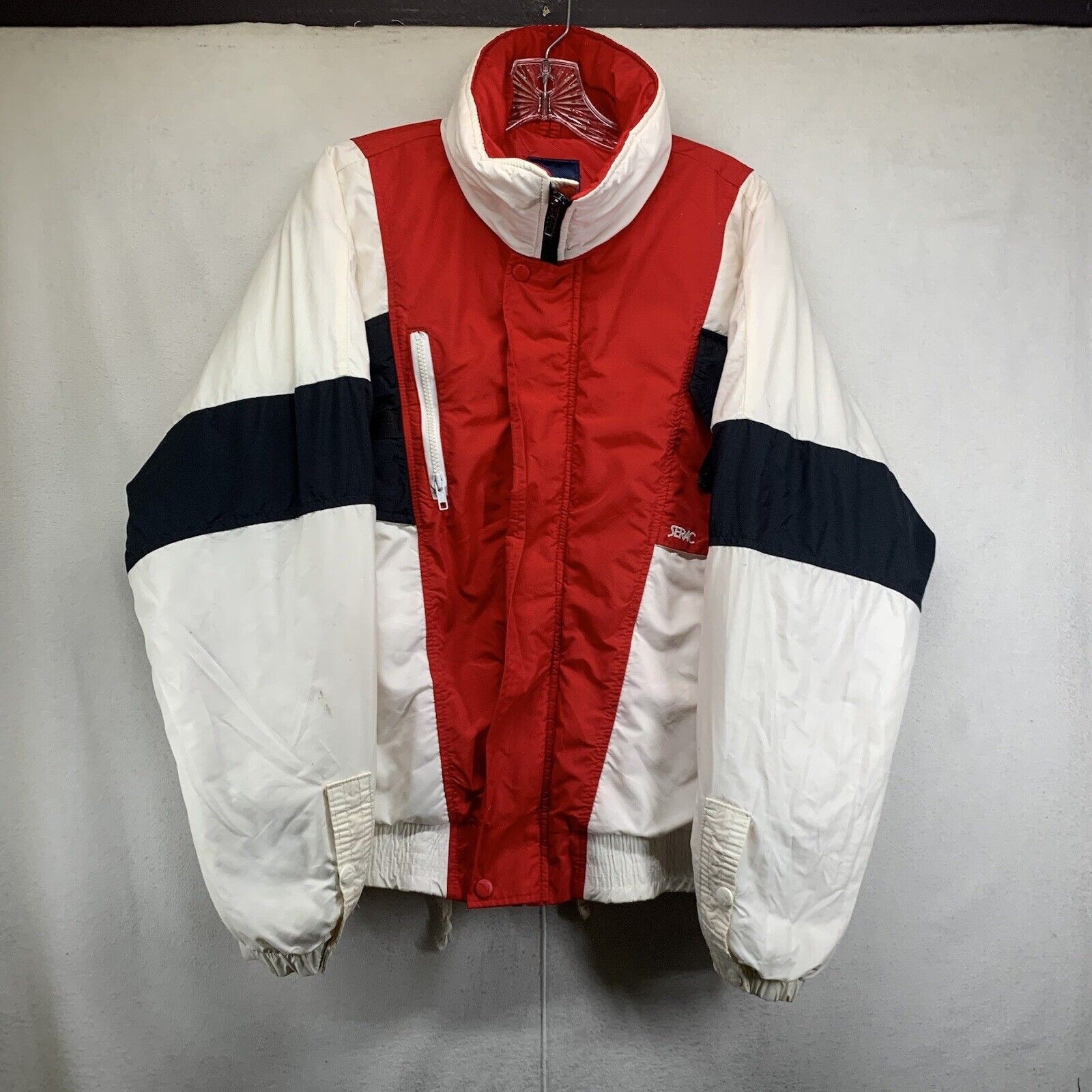 Serac Vintage Ski Jacket Colorblock Size 40 54x27 Made In USA
