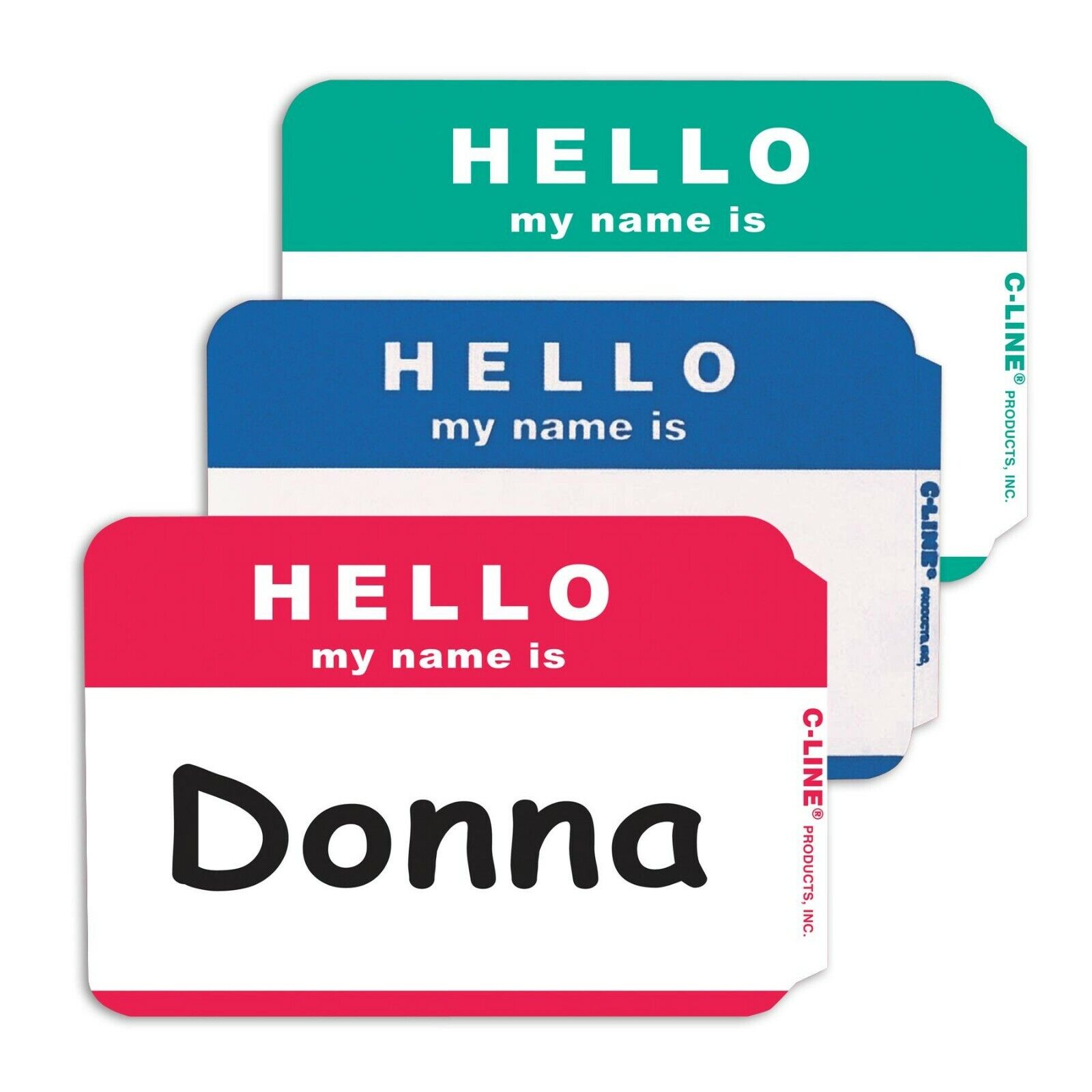 3000 - Hello My Name Is Name Badges - Mix Colors - Tags Labels ID Stickers Peel 