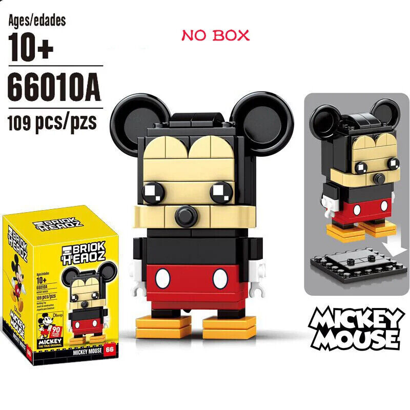 Disney Blocks Mickey Mouse Minnie Figure Kawaii Figure Building Blocks Diy