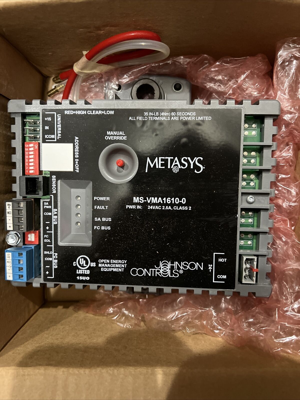 Johnson Controls Metasys MS-VMA 1610-0 Variable Air Volume Controller / WARRANTY