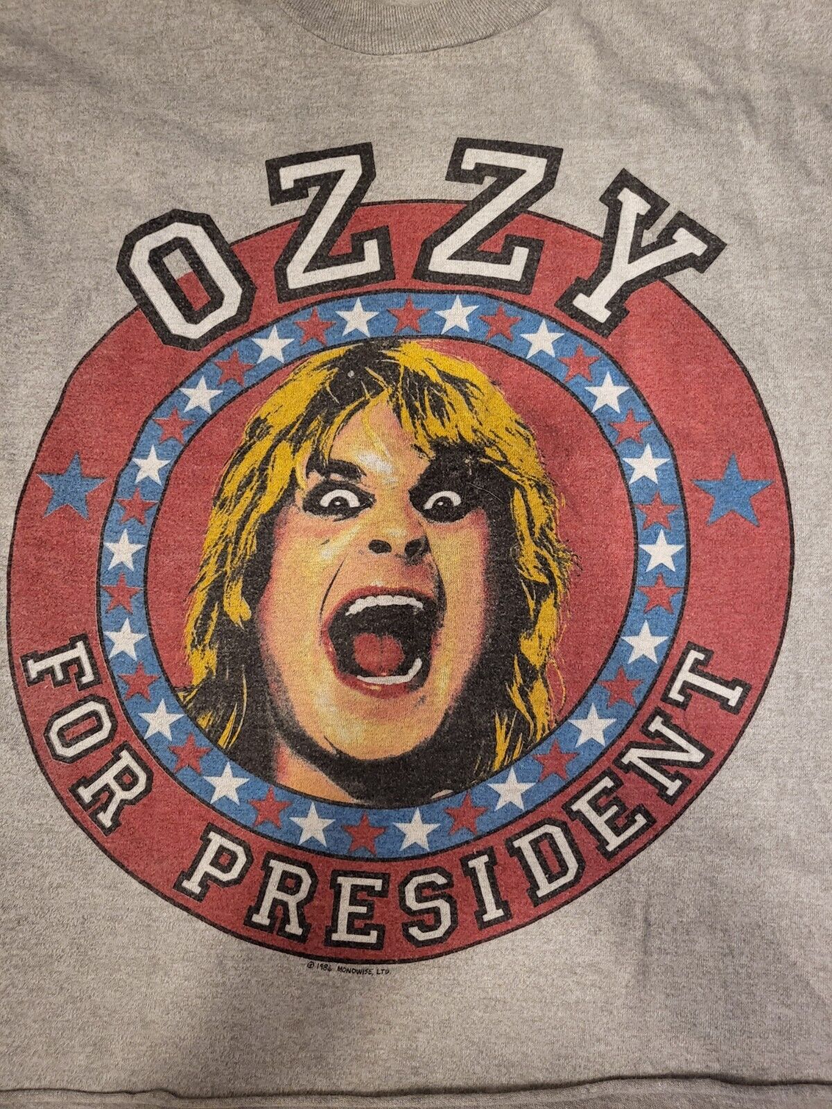 Vintage Rare Ozzy for President 1984 Rock shirt XL Singlet Single Stitch