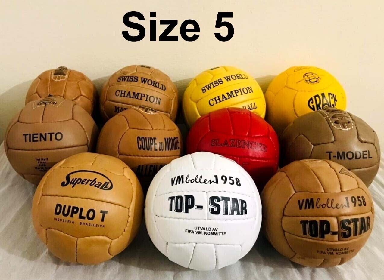 FIFA World Cup 1930,1966 Vintage Historical Ball Set 11 Leather Football size 5