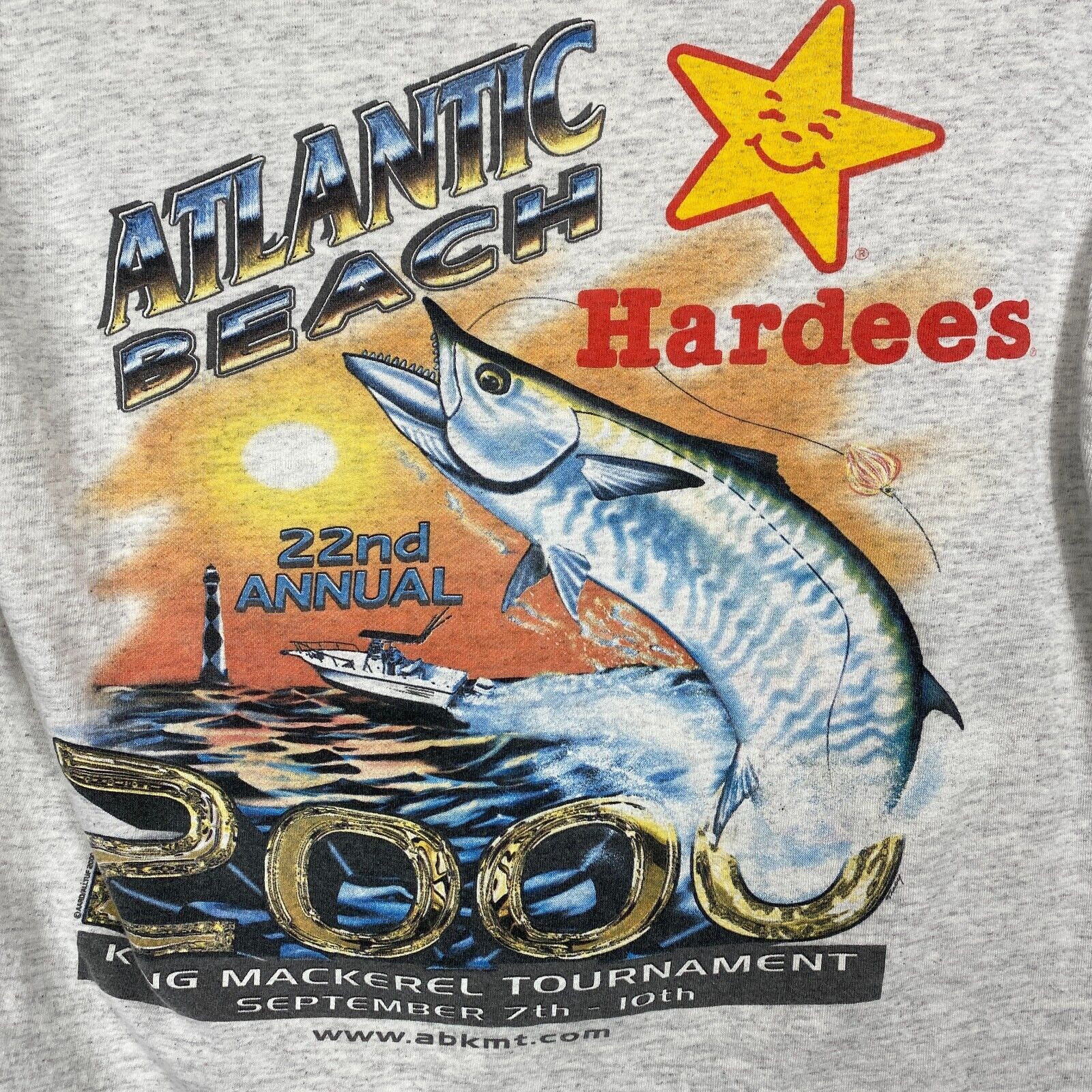 VTG Delta T-Shirt Atlantic Beach 2000 King Mackerel Tournament Single Stitch