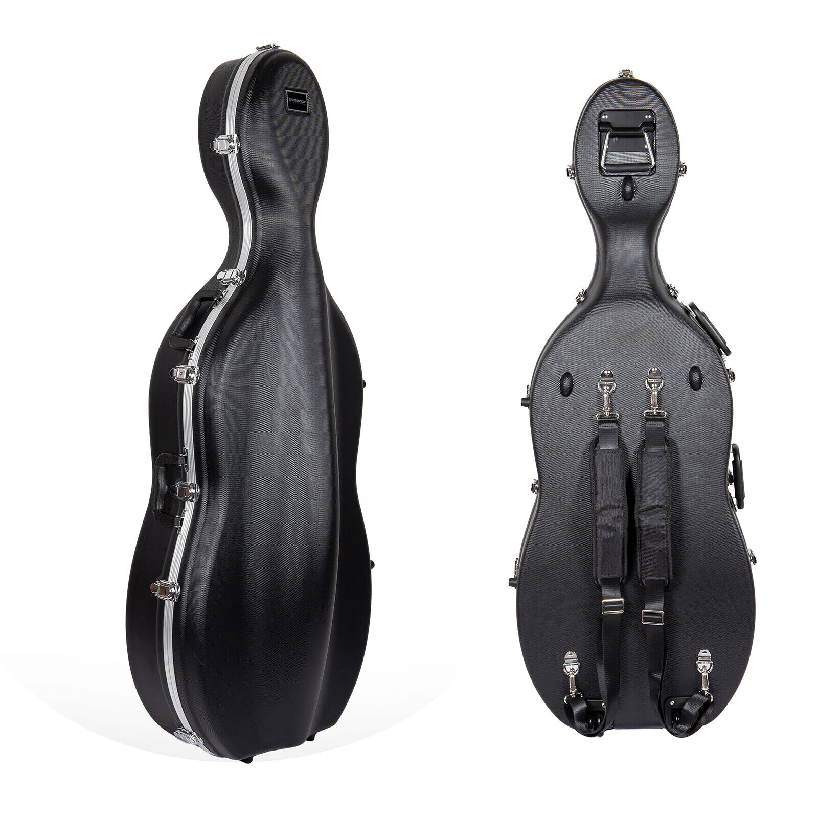 Crossrock Strong Hard Cello Case 4/4 ABS Composite Material with Two Wheels