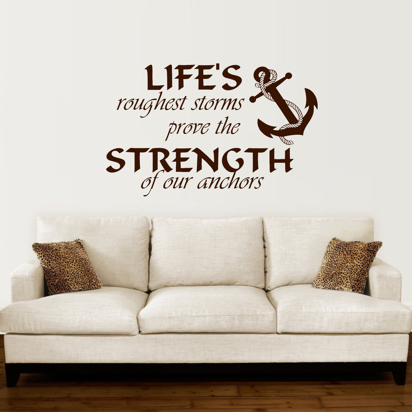 Anchor Wall Decal Quotes Nautical Sayings Wall Vinyl Sticker Bedroom Decor ZX142