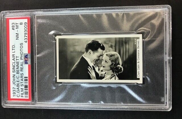 1937 John Sinclair Film Stars-Real Photos #83 C Bennett/Clark Gable PSA 8