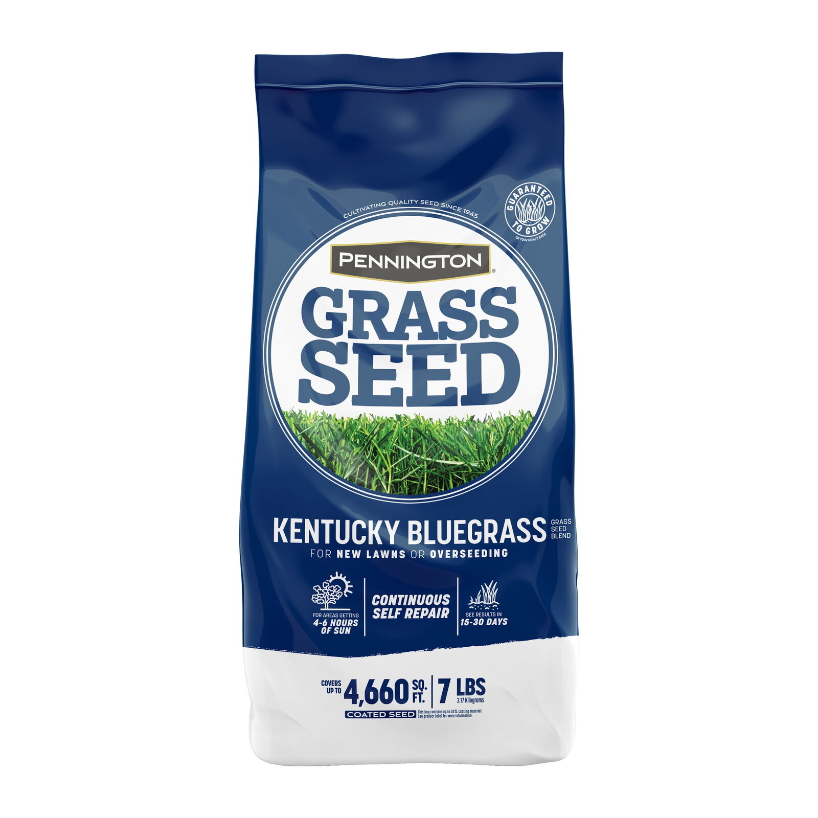 Pennington Kentucky Bluegrass Northern Grass Seed Mix Sun to Partial Shade,7 lb.