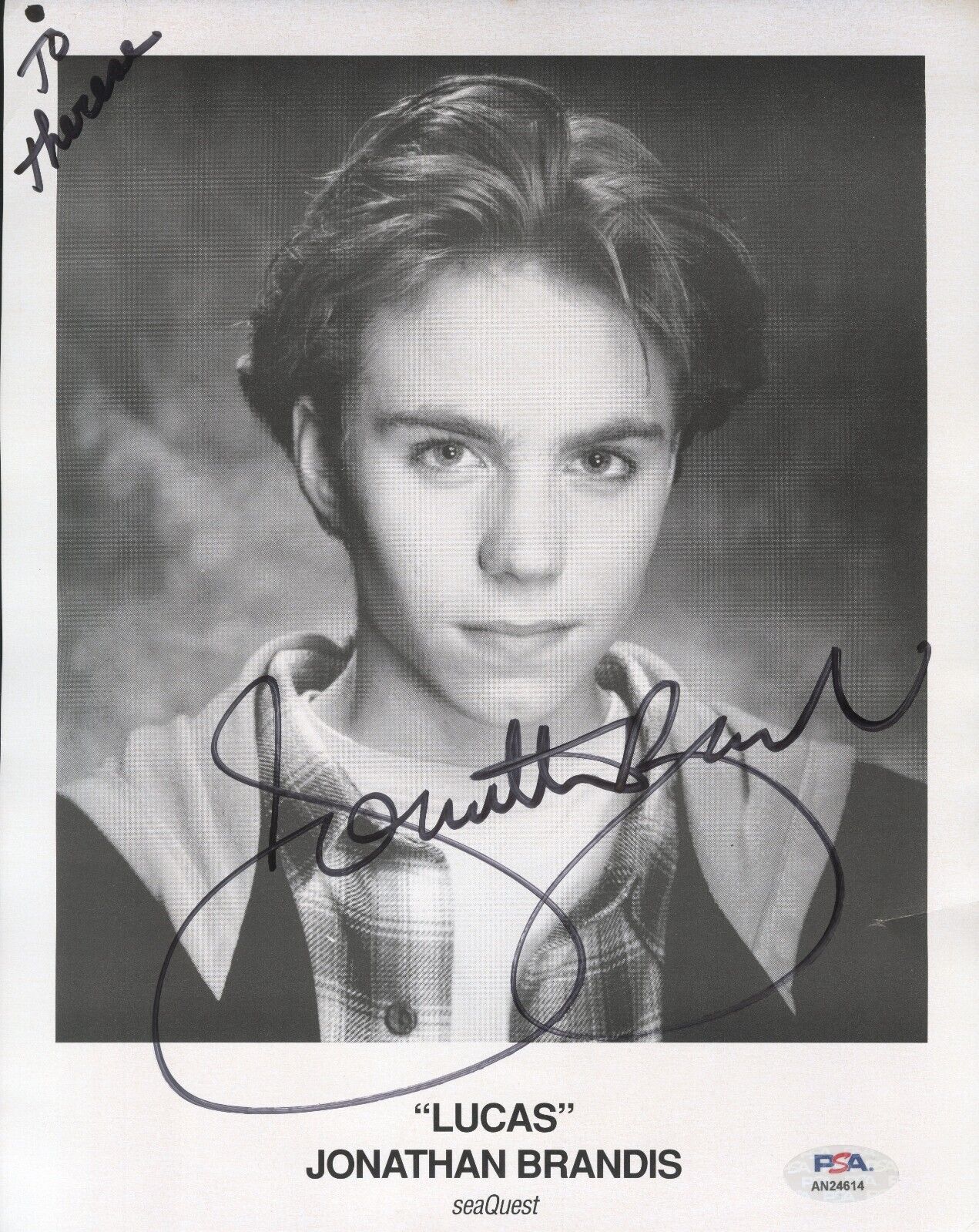 Jonathan Brandis ~ Signed Autographed 1990\'s seaQuest Promo Photo ~ PSA DNA