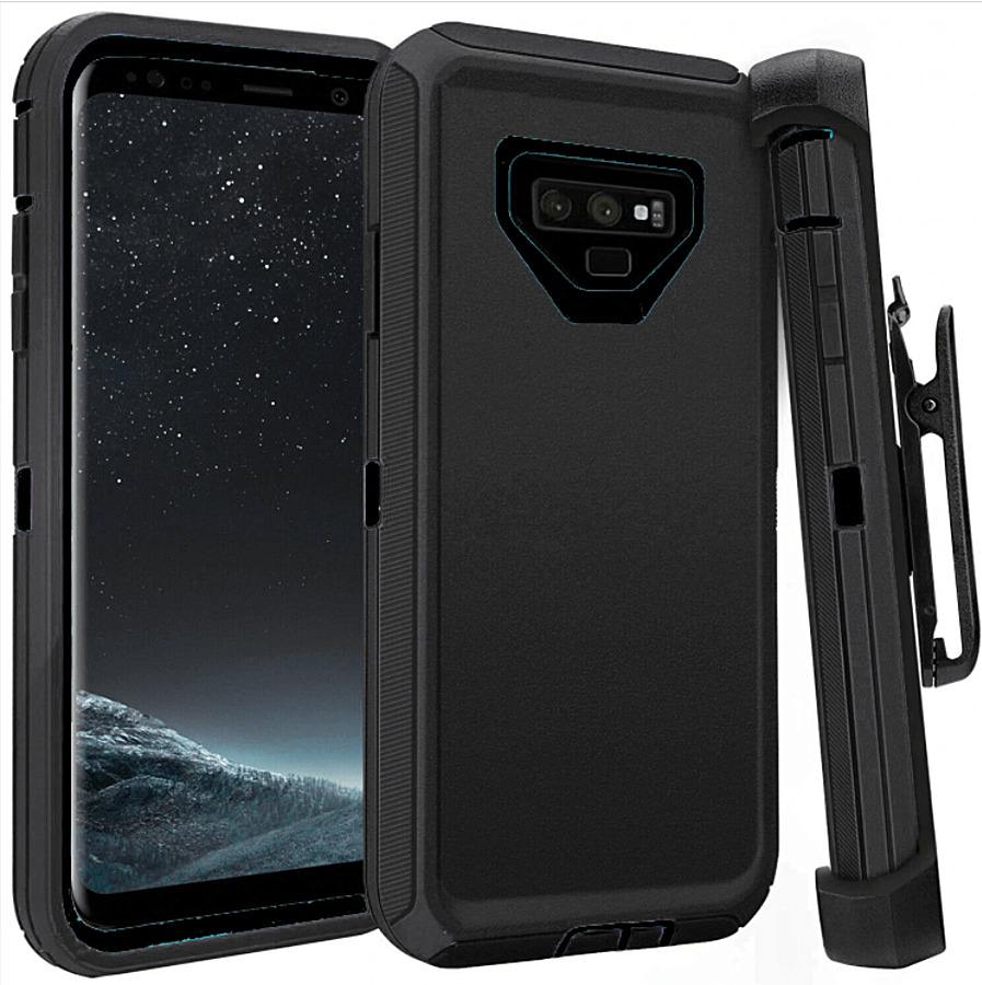For Samsung Galaxy Note 9 Shockproof Rugged Defender Case Cover w/Belt Clip
