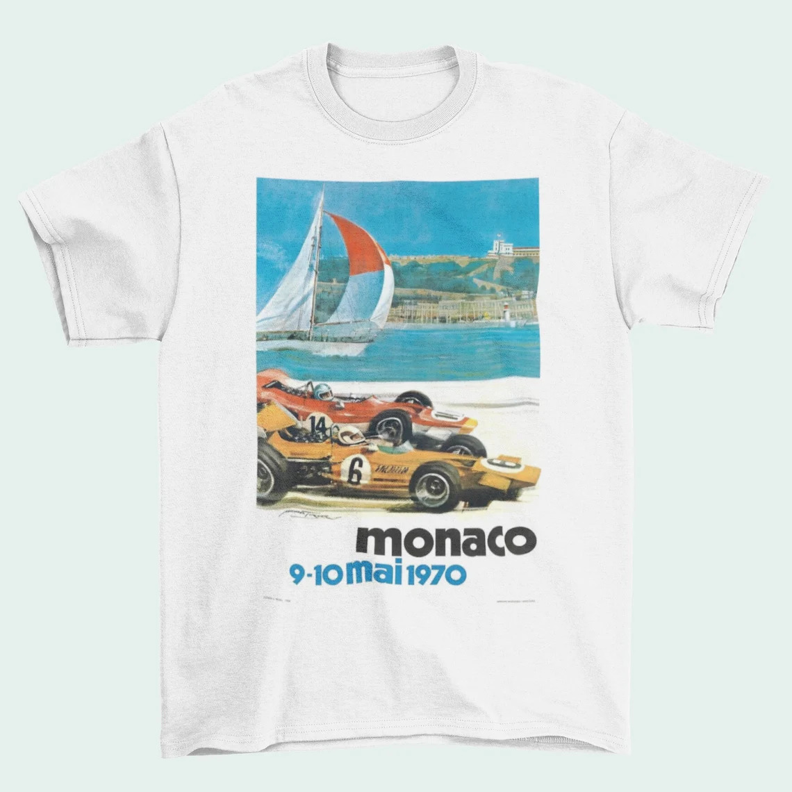 1970 Monaco Grand Prix T-Shirt _ Vintage F1 Race Shirt _ Formula 1 Racing Tee