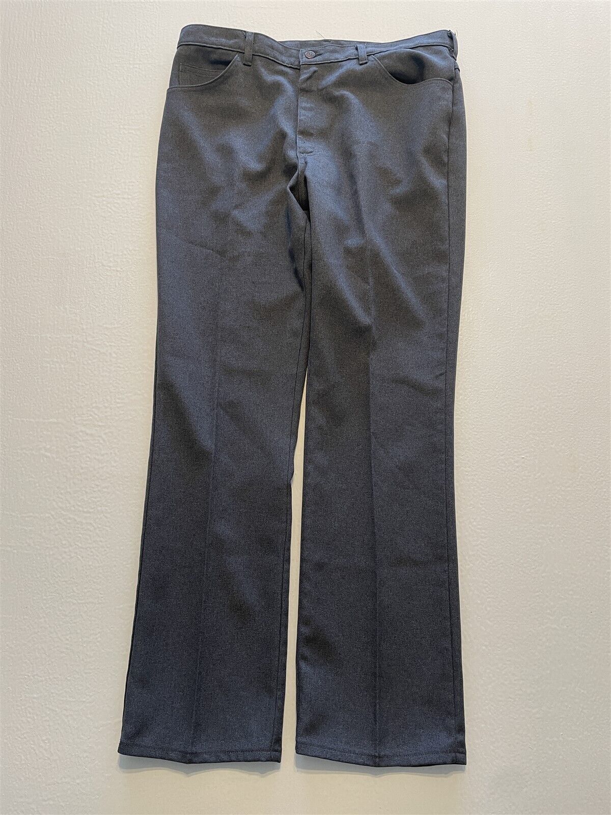VTG LEE 38 x 34 USA MADE Gray Boot Cut 5 Pocket Dress Jeans Western