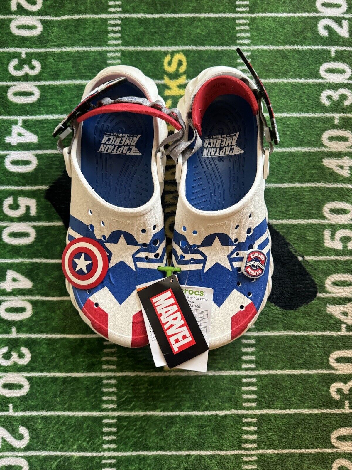 PRE ORDER Marvel x Crocs Echo Clog Captain America Sam Wilson Size 4 - 14