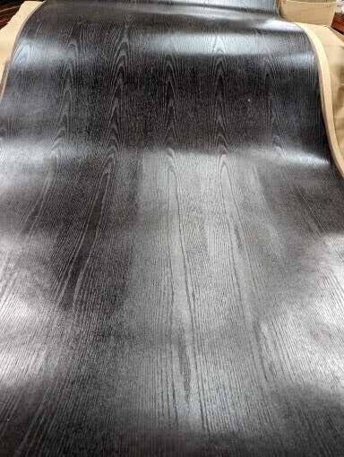 Oak Black prefinished wood veneer sheet 48\