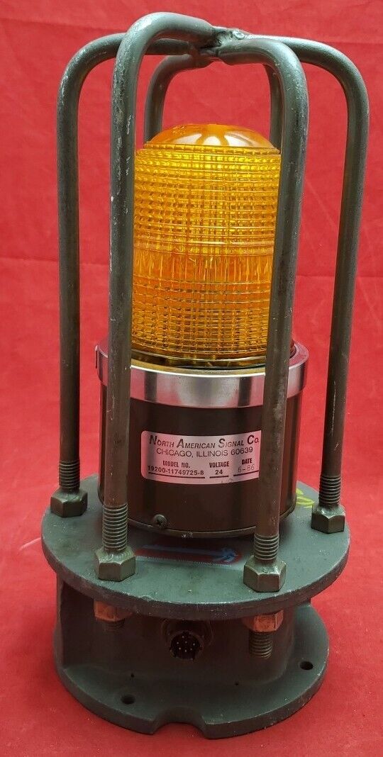 Us Army North American Signal Caged Amber Light Beacon 24V Model# 19200-11749725