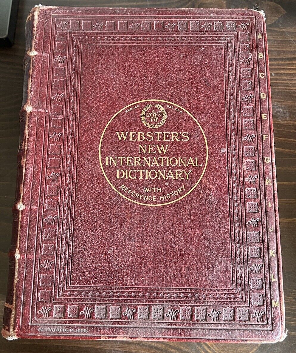 Webster’s 1926 New International Dictionary W/Reference History Heavy Rare Book