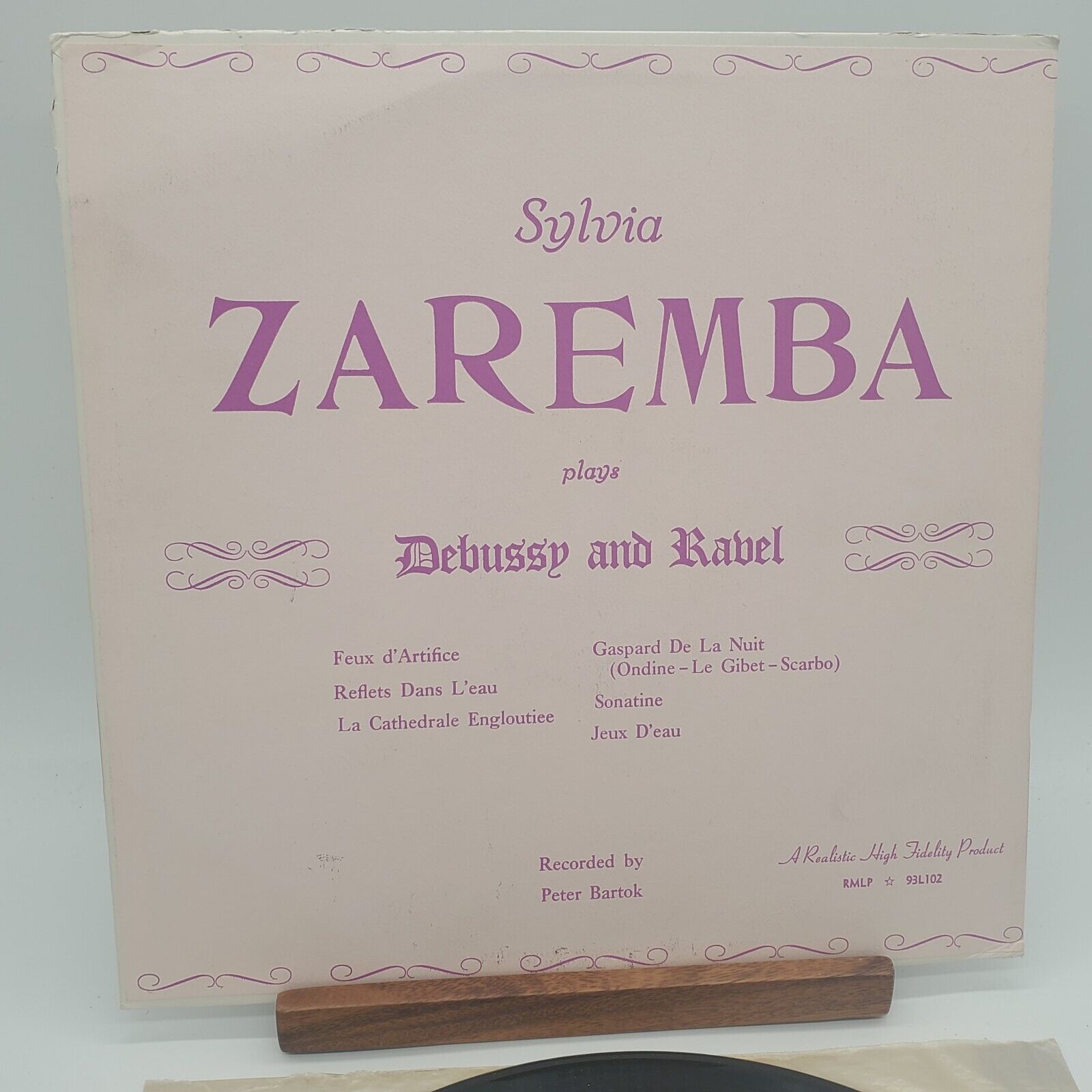 Sylvia Zaremba Plays Debussy And Reval RECORD ALBUM RSLP 93L102 NICE COPY RARE