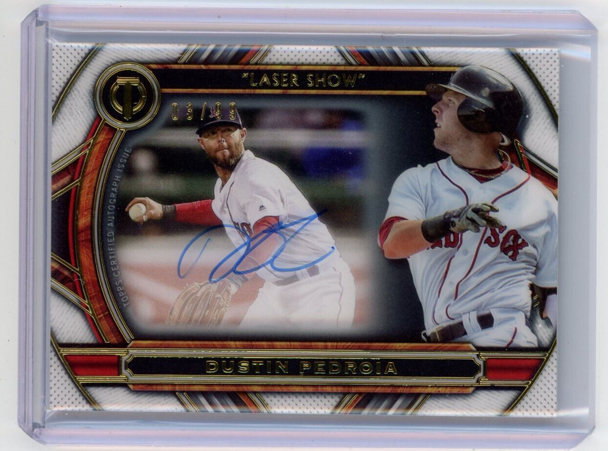 Dustin Pedroia auto autograph card 03/99 2023 Topps Tribute to Nicknames Red Sox