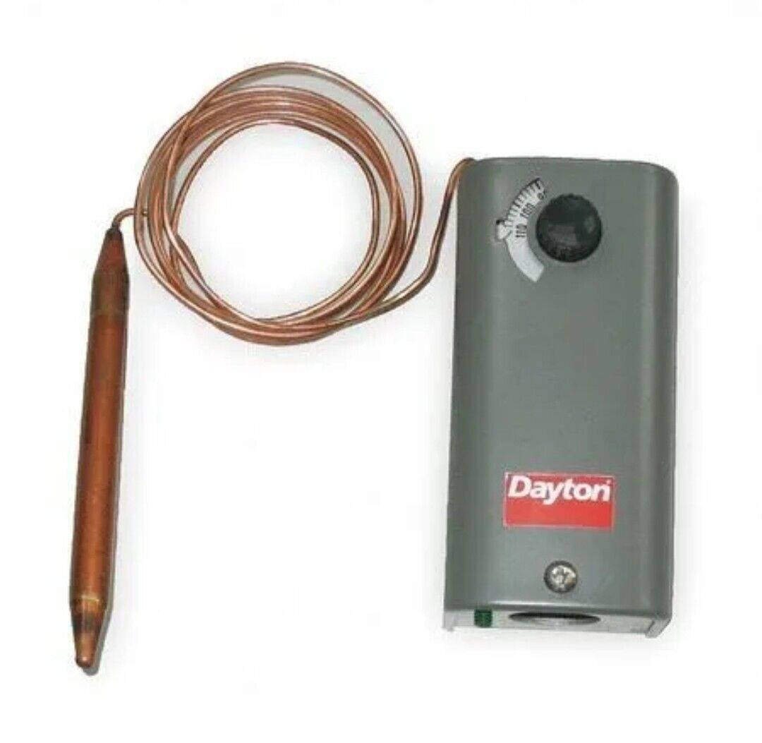 DAYTON 2NNR5 Line Volt Mechanical Thermostat, Close on Rise, 30 Degrees to 90 F