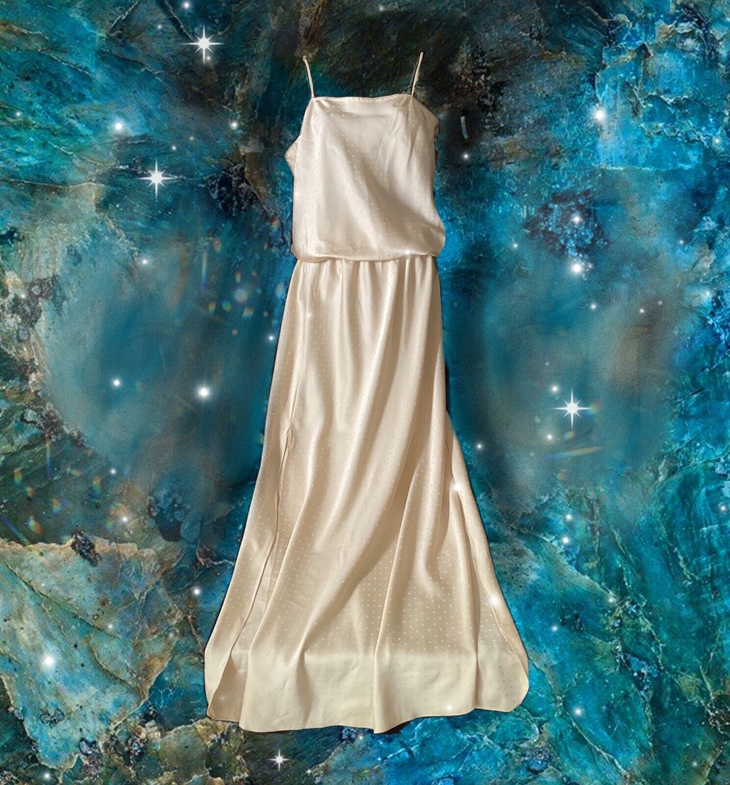 Bob Mackie Nightgown Glydons Vintage NEW NWT Long Goddess Gown LARGE Slip Dress