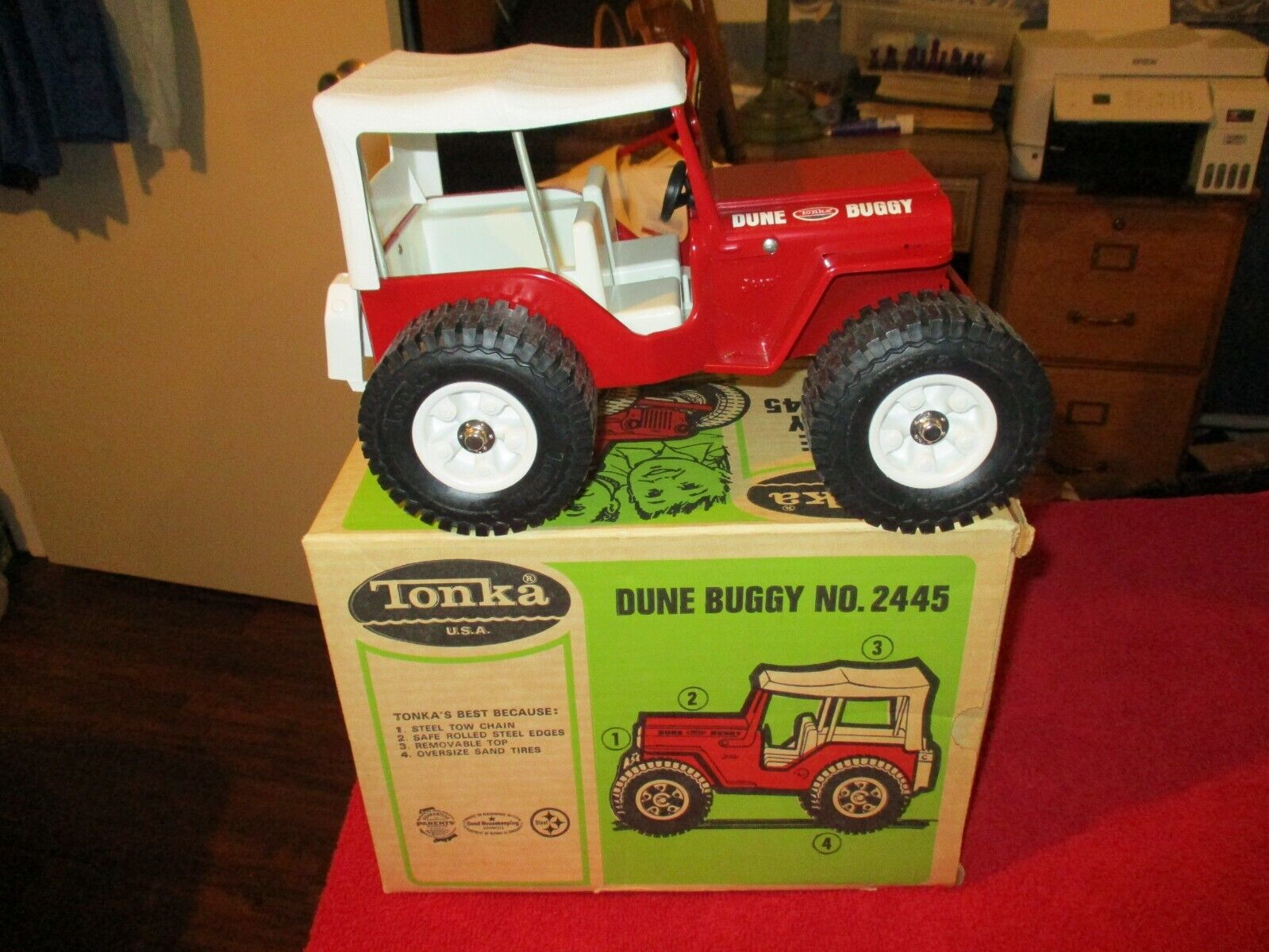 Vintage 1970\'s Tonka No. 2445 RED DUNE BUGGY WITH BOX  VERY NICE MINTY CONDITION