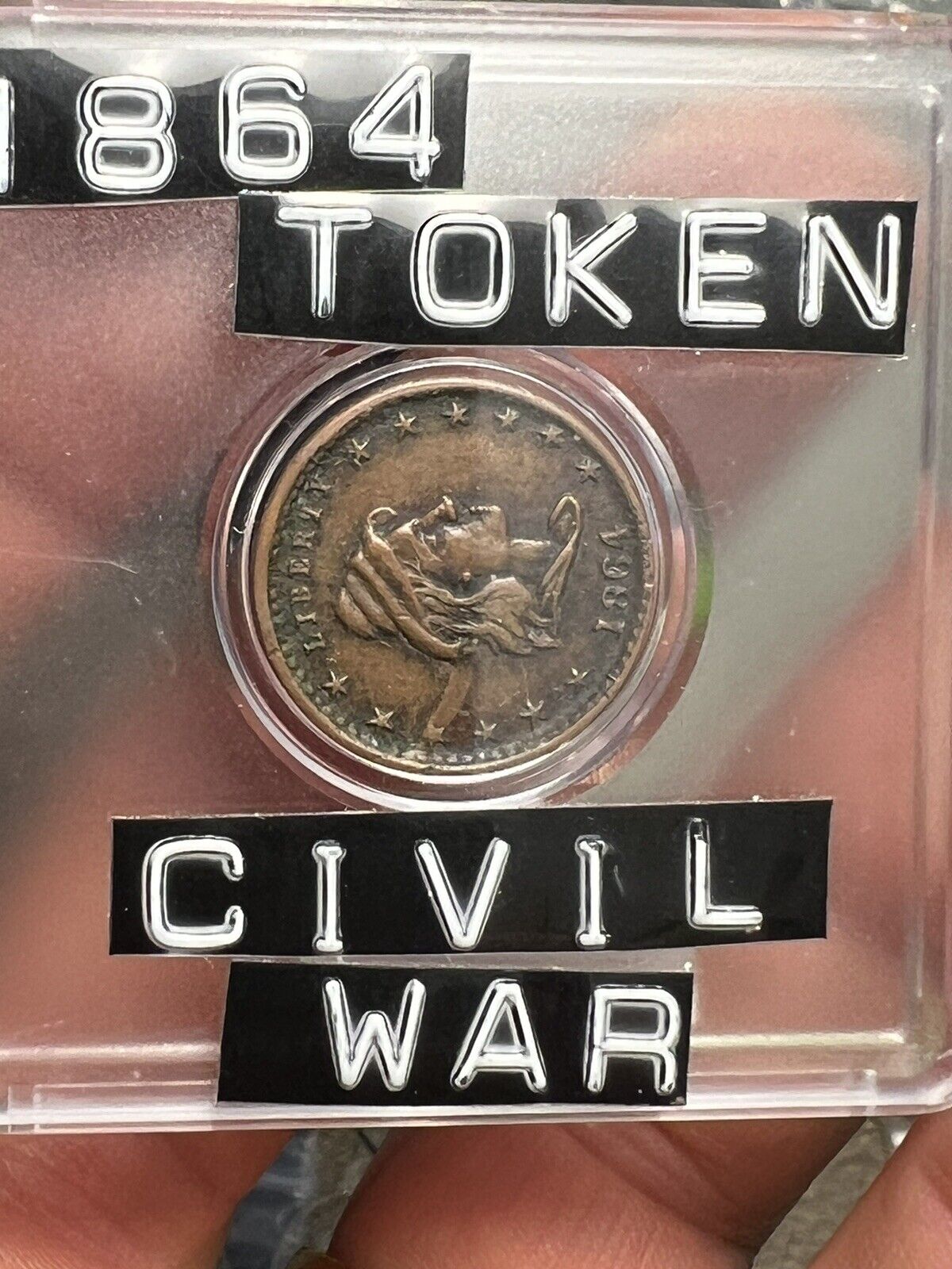 1864 Liberty /Our Army Civil War Token
