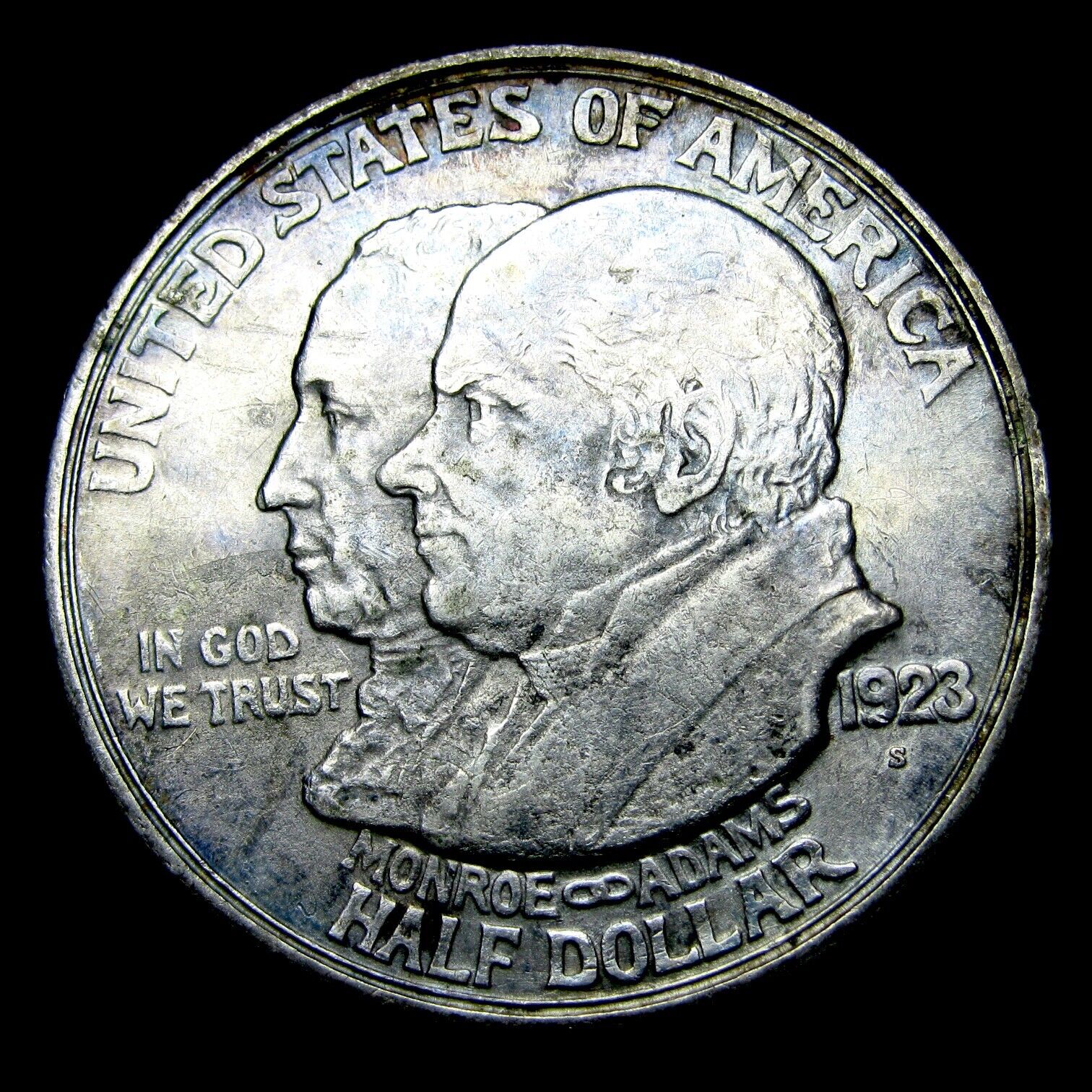 1923-S Monroe Commemorative Half Dollar Silver ---- Nice Coin ----  #EE101