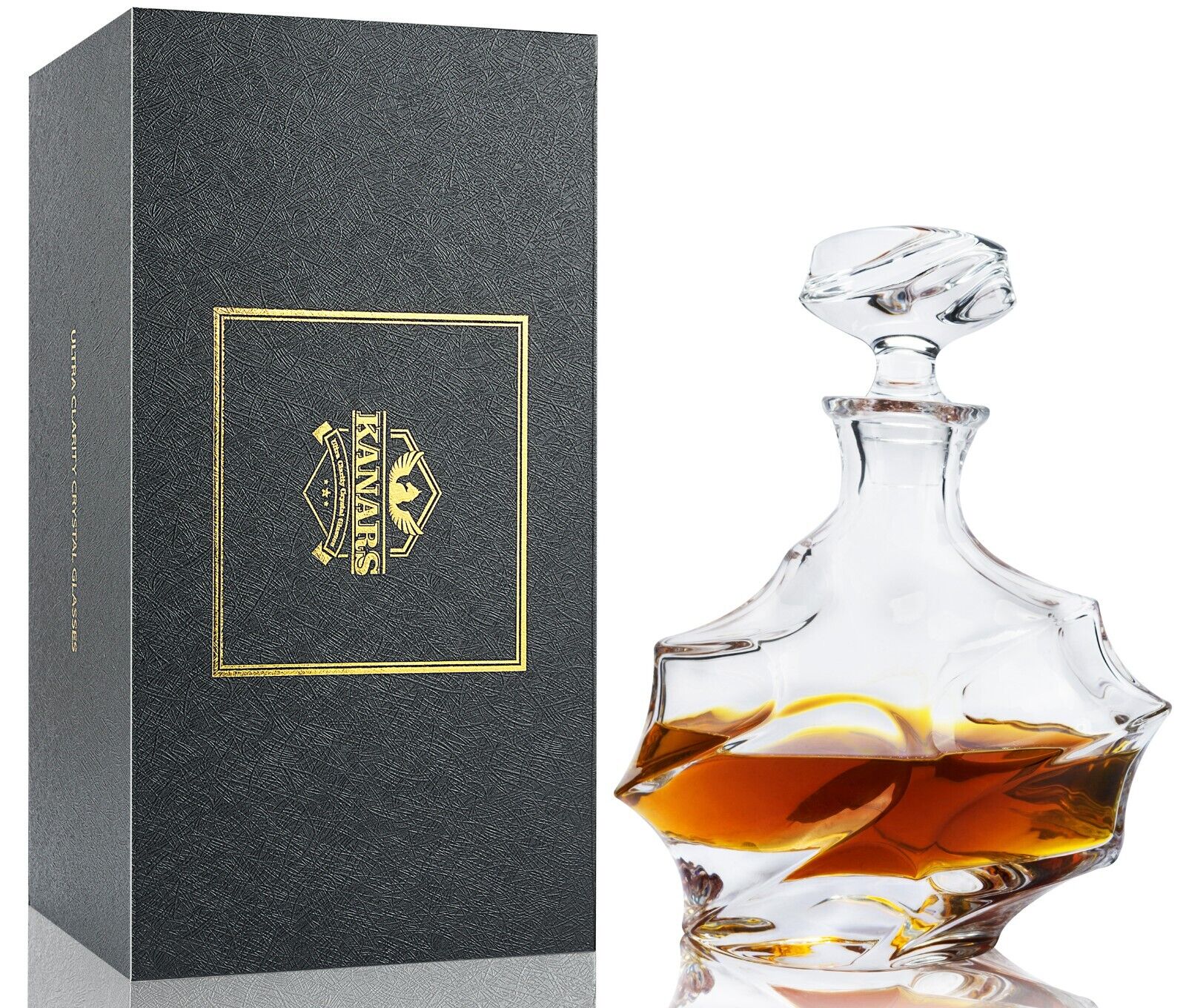 KANARS Whiskey Decanter with Airtight Stopper for Bourbon Scotch Liquor Home Bar