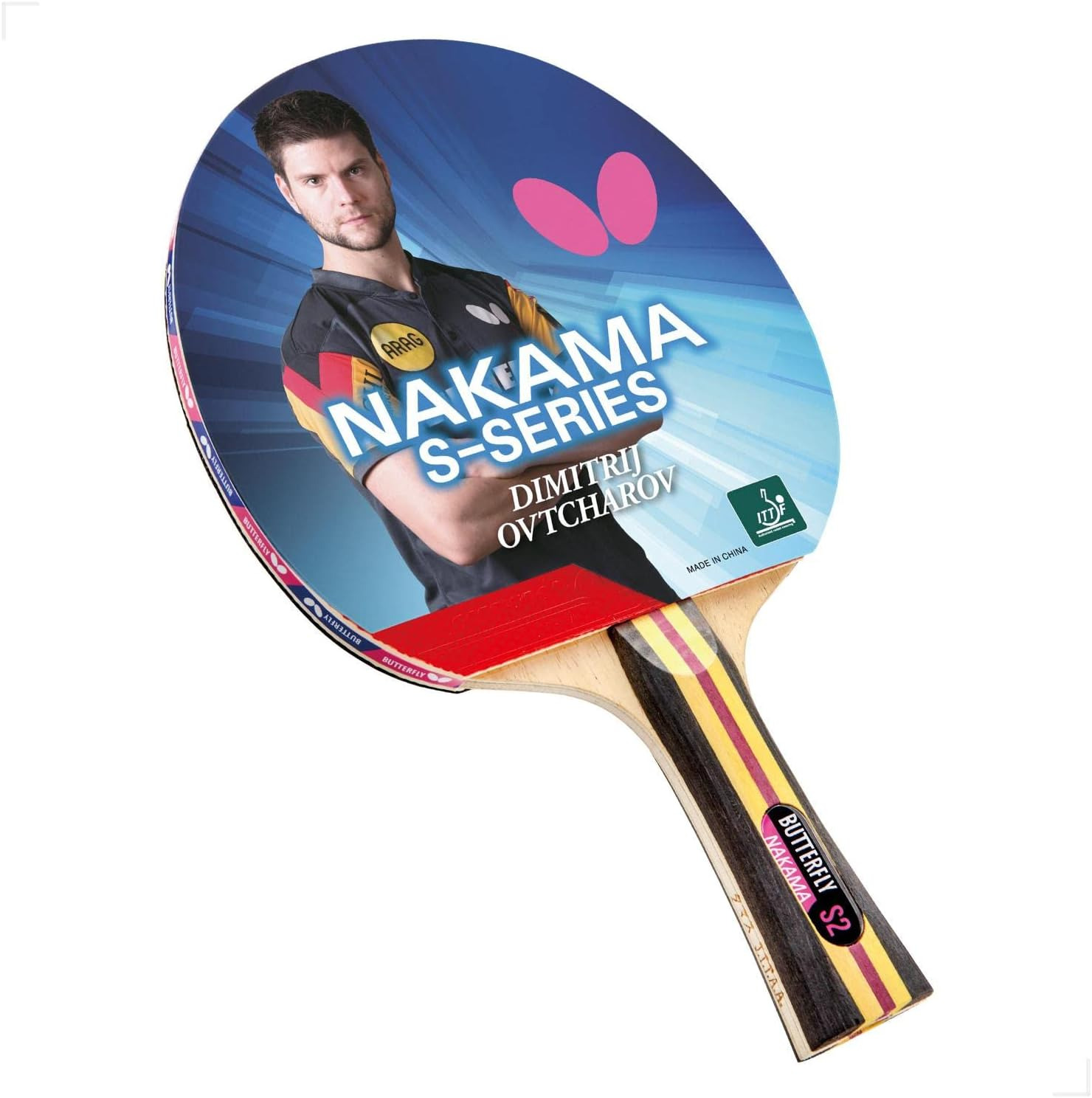 Butterflybutterfly Nakama S-10 Table Tennis Racket with Wakaba 2.1
