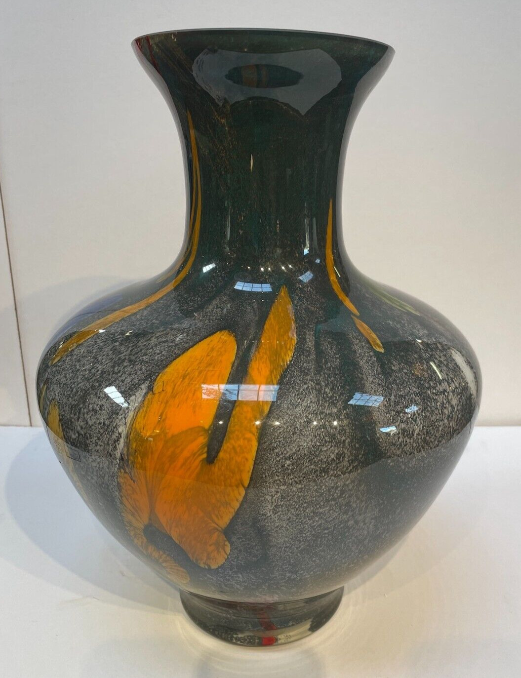 Magnificent Large Hand Blown Glass Vase