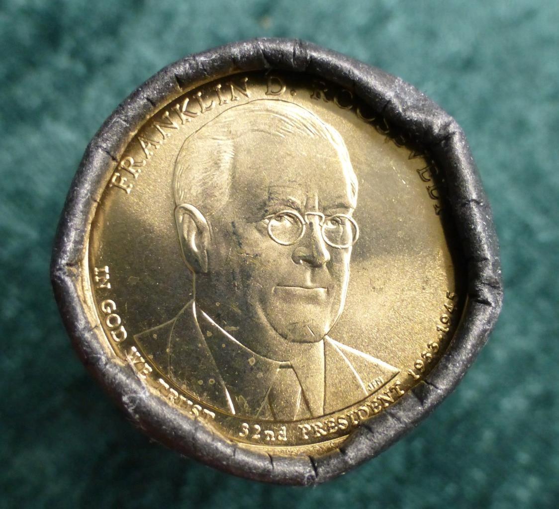 2014-D Franklin D. Roosevelt Presidential Dollar $25 Roll, U.S. Mint $25 Roll