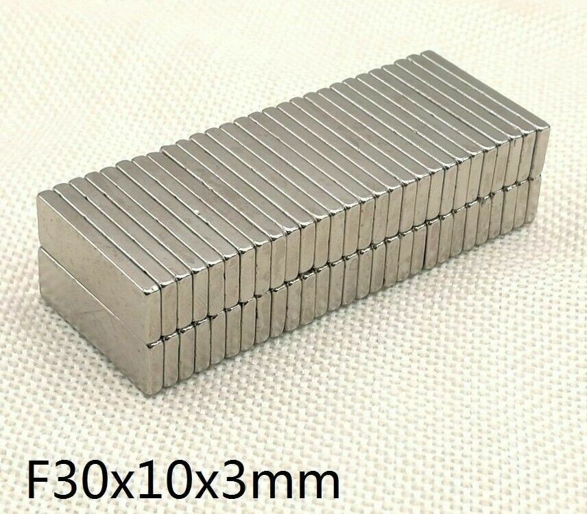 50pcs/lot Magnet 30x10x3mm N35 Strong Ndfeb Rare Earth Magnets Neodymium Strong