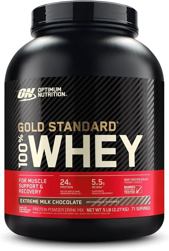 Optimum Nutrition Gold Standard 100% Whey - Extreme Milk Chocolate 5Lbs Exp 4/24