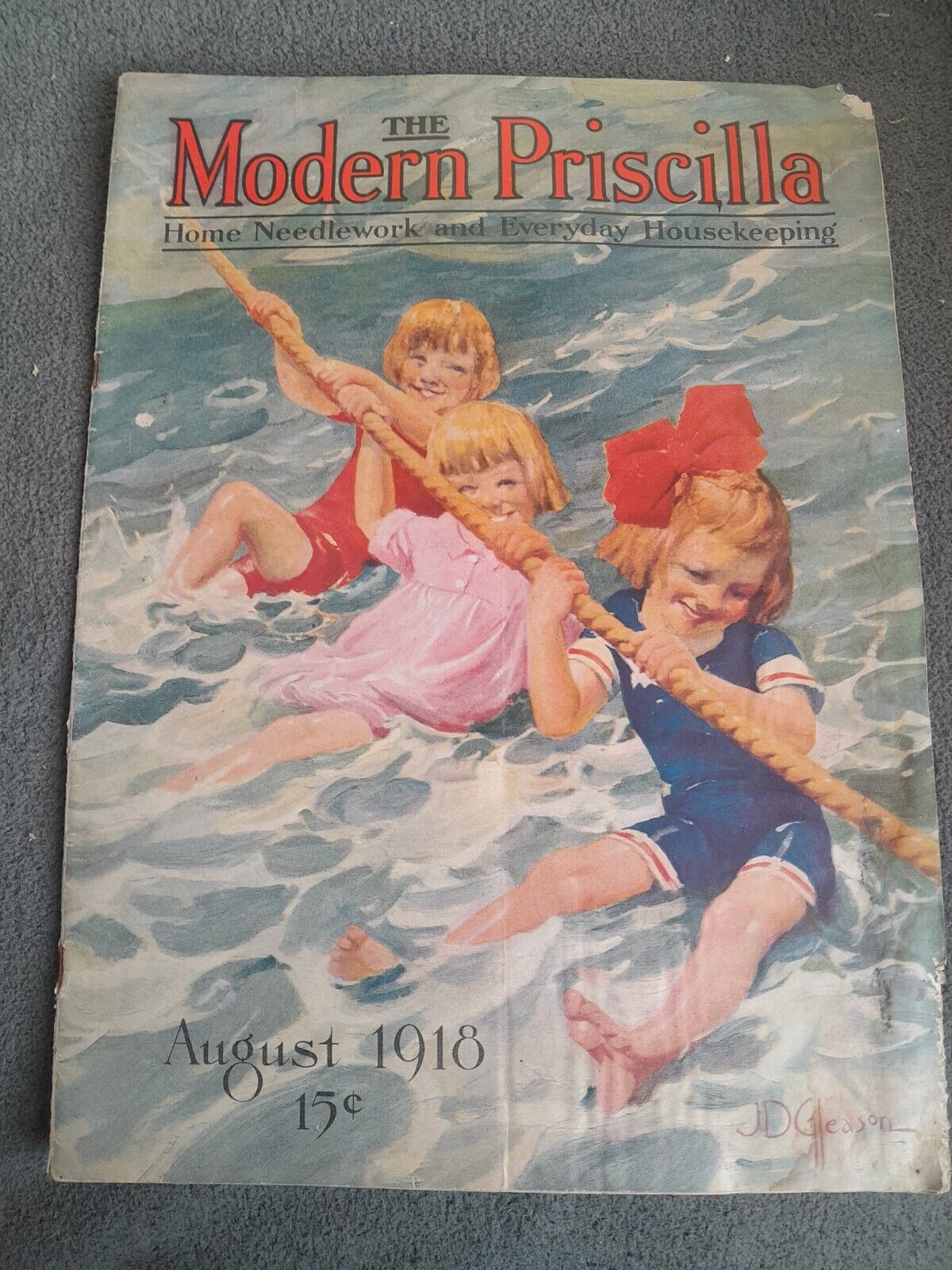 Antique August 1918 Complete Modern Priscilla Magazine Rare Antique Ephemera 