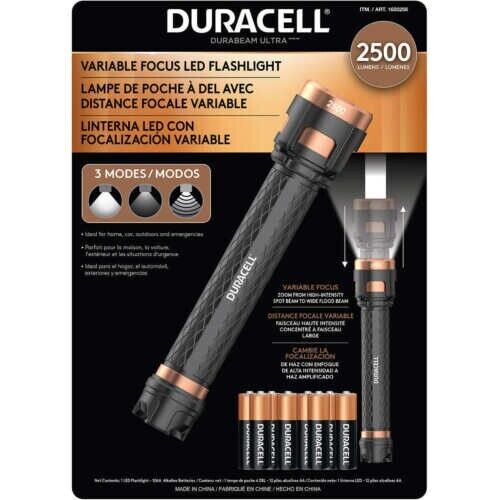 Duracell Durabeam Ultra 2500 lm Variable Focus LED Flashlight - Black
