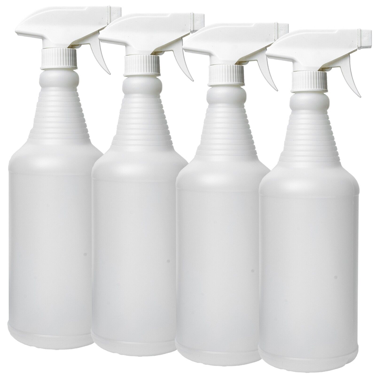 32oz. Plastic Trigger Spray Bottles Chemical Resistant Heavy Duty Commercial 4pk