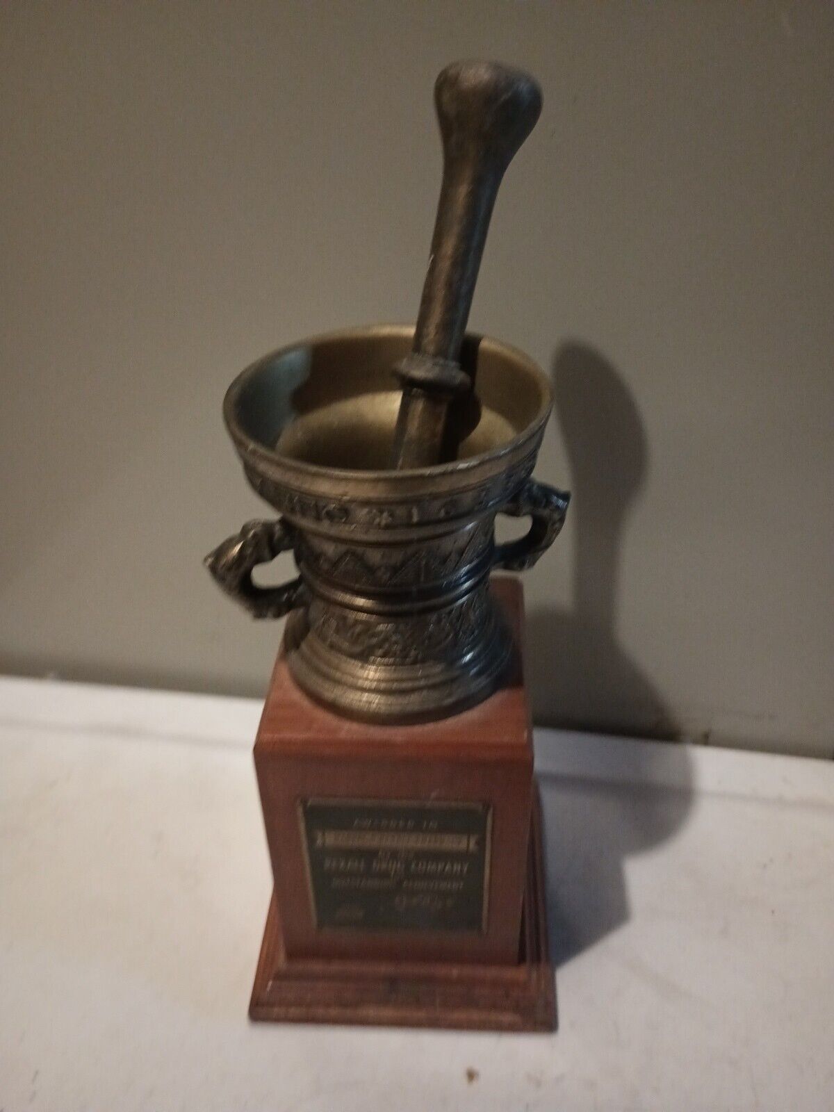 Vintage Rexall Award Trophy 1958 Dodge Trophy 