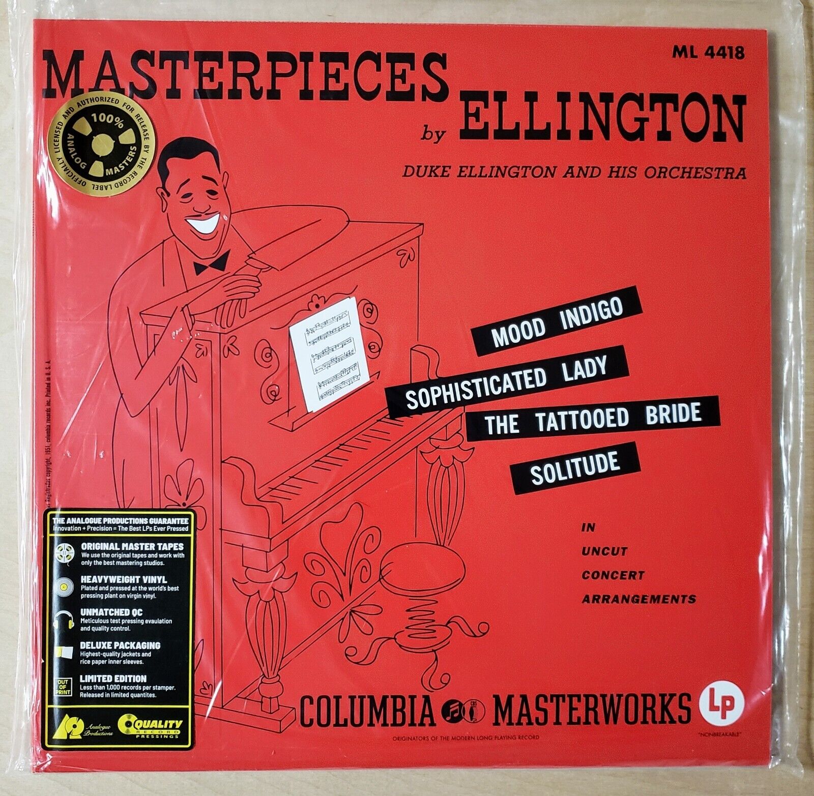 Duke Ellington Masterpieces Analogue Productions Sealed 45rpm 2XLP AAA